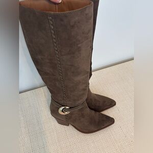 Universal Thread Rio Whip Stitch Tall Western Boots with Memory Foam Insole